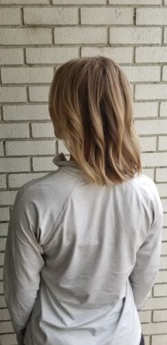 side view wavy hair style